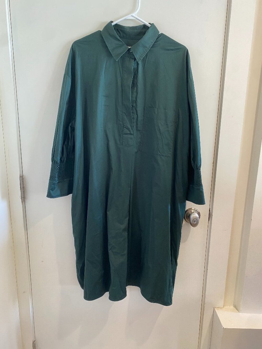 COS Dark Green Shirt Dress
